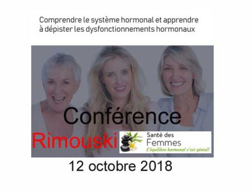 Comprendre le système hormonal et apprendre à dépister les dysfonctionnements hormonaux (Rimouski)